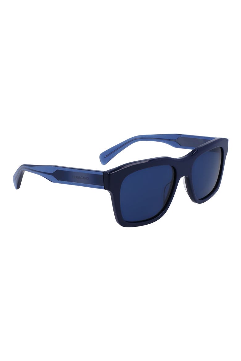 56mm Square Sunglasses, Alternate, color, BLUE