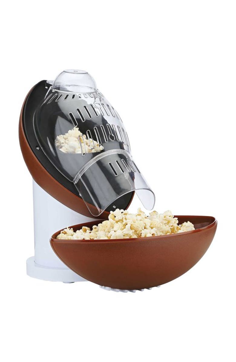 Brentwood Football Popcorn Maker, Alternate, color, Brown