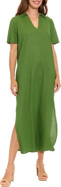 London Times V-Neck Maxi Dress