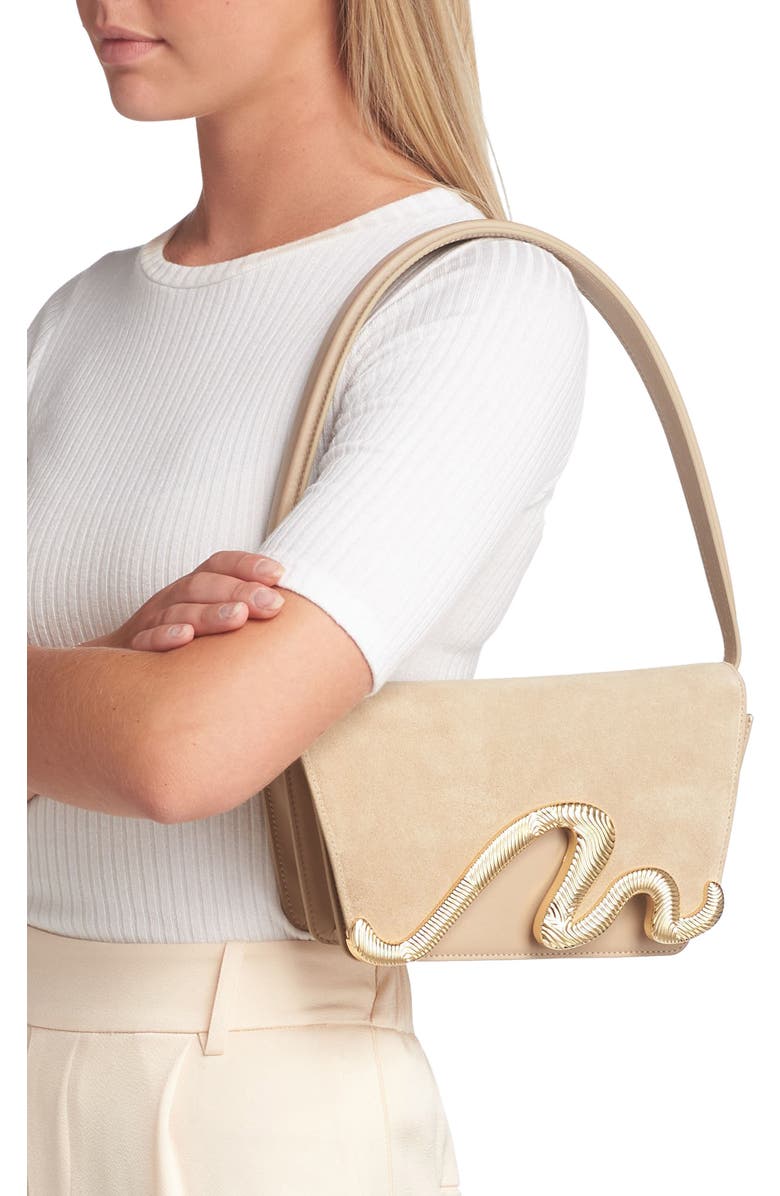 Cult Gaia Livi Leather Shoulder Bag, Alternate, color,