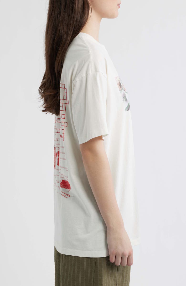 Damson Madder Slow Life Crossword Graphic T-Shirt, Alternate, color, Off White