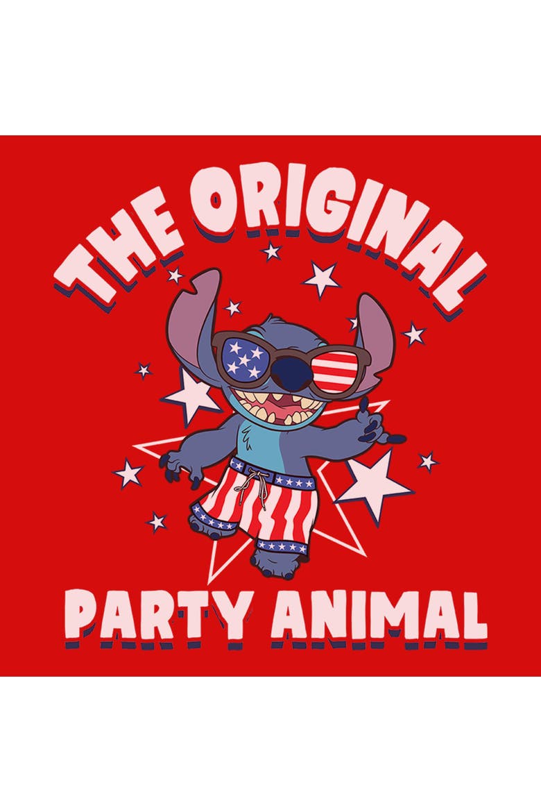 Girl's Lilo & Stitch The Original Party Animal  Graphic T-Shirt, Alternate, color, Red