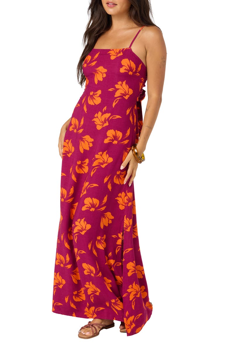 Joan Maxi Dress, Alternate, color, RASPBERRY