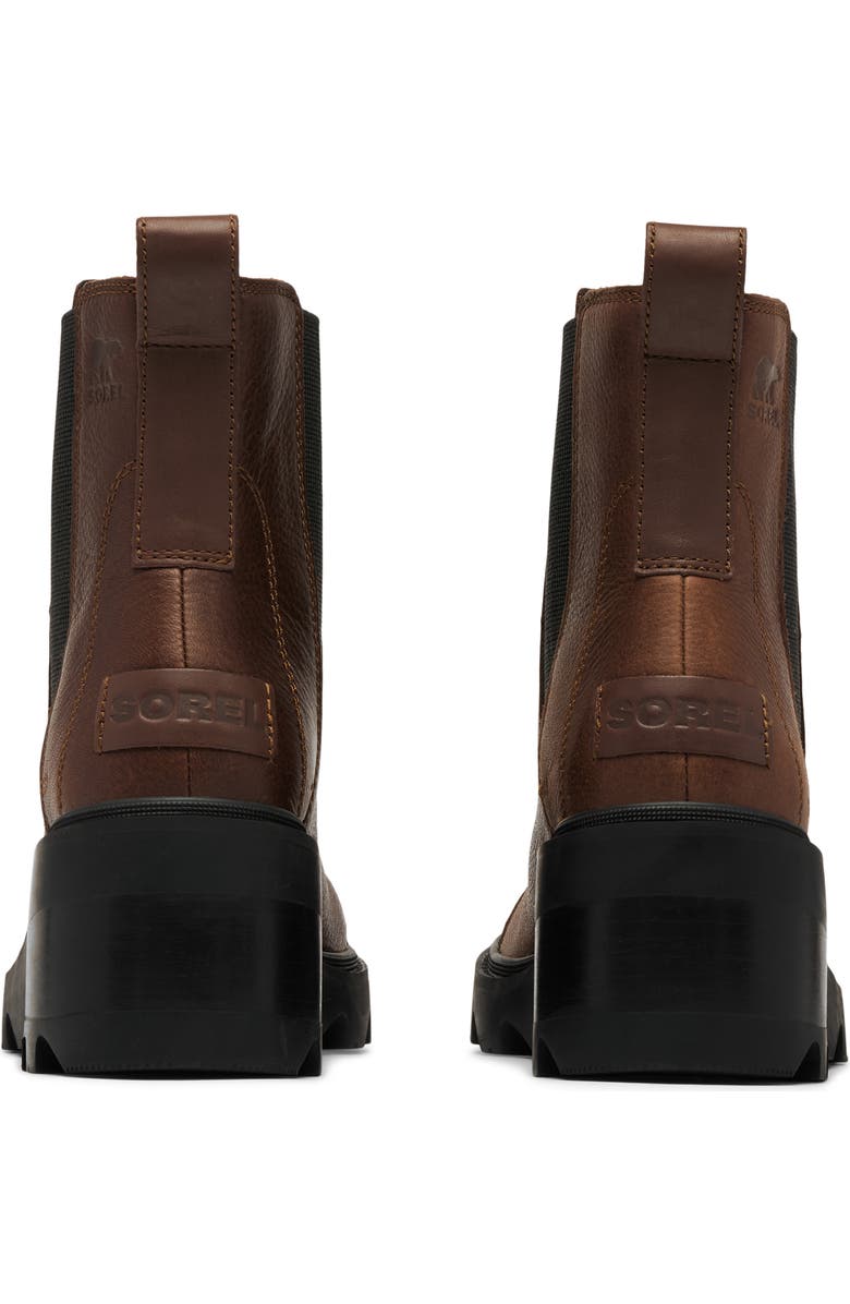 SOREL Joan Now Waterproof Chelsea Boot, Alternate, color, Tobacco/ Black