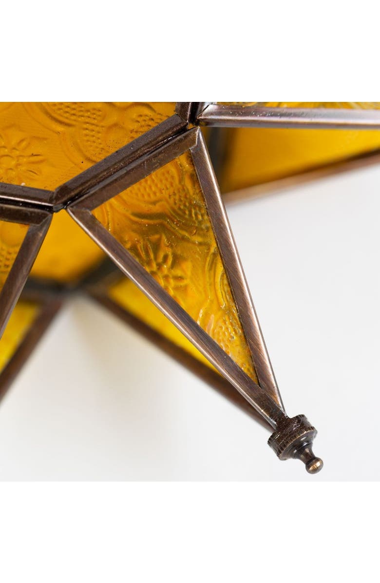 Ten Thousand Villages Starlight Candleholder, Alternate, color, Yellow