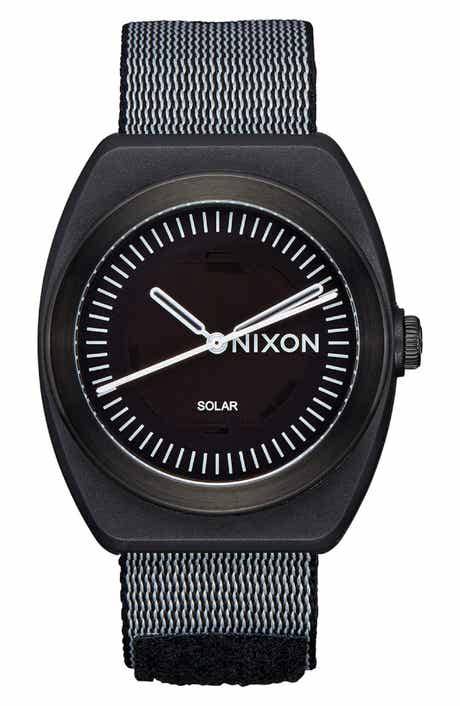 Nixon Light-Wave Solar Nylon Strap Watch, 36mm