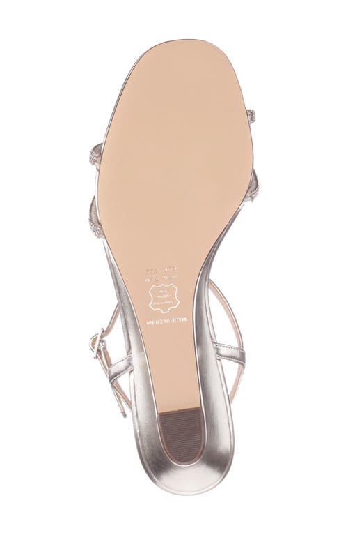Nina Valeria Ankle Strap Wedge Sandal In Platino
