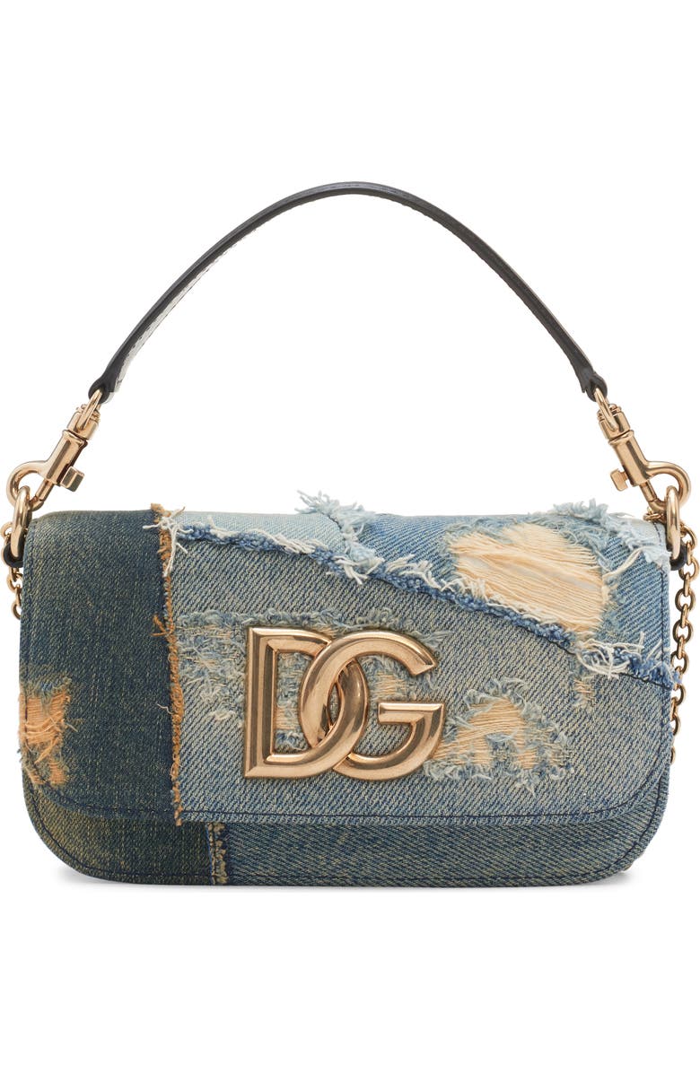 Dolce&Gabbana 3.5 Patchwork Denim Shoulder Bag, Main, color,