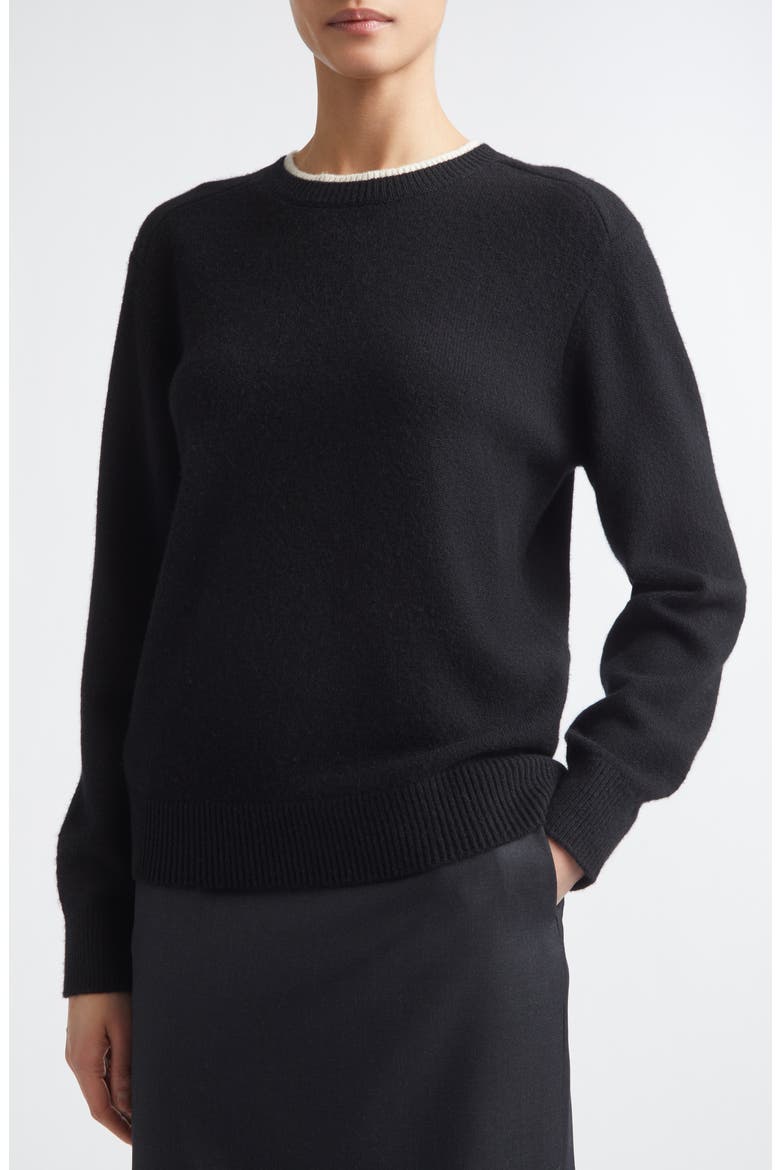 Otis Contrast Sweater, Alternate, color, BLACK/ IVORY