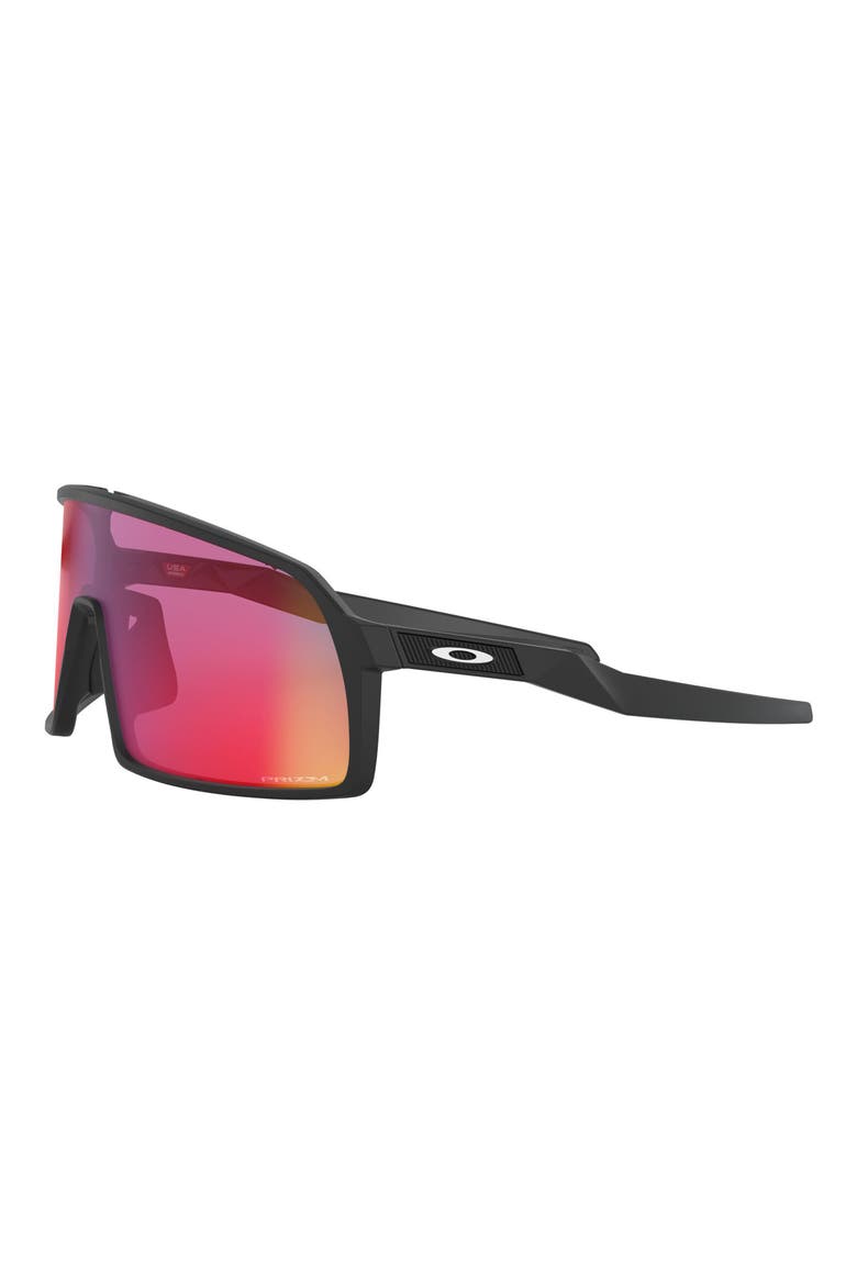 Sutro Prizm 124mm Shield Sunglasses, Alternate, color, MATTE BLACK/ PRIZM ROAD