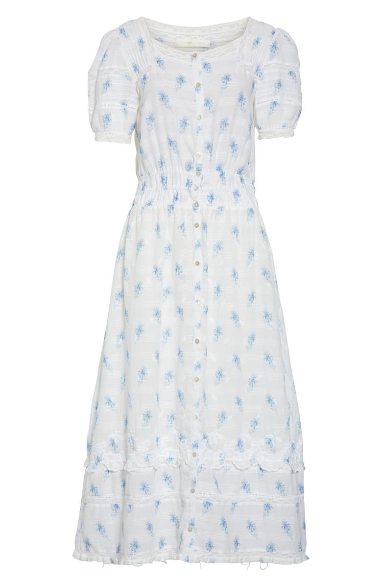 LoveShackFancy Sandy Lace Inset Midi Dress, Alternate, color,