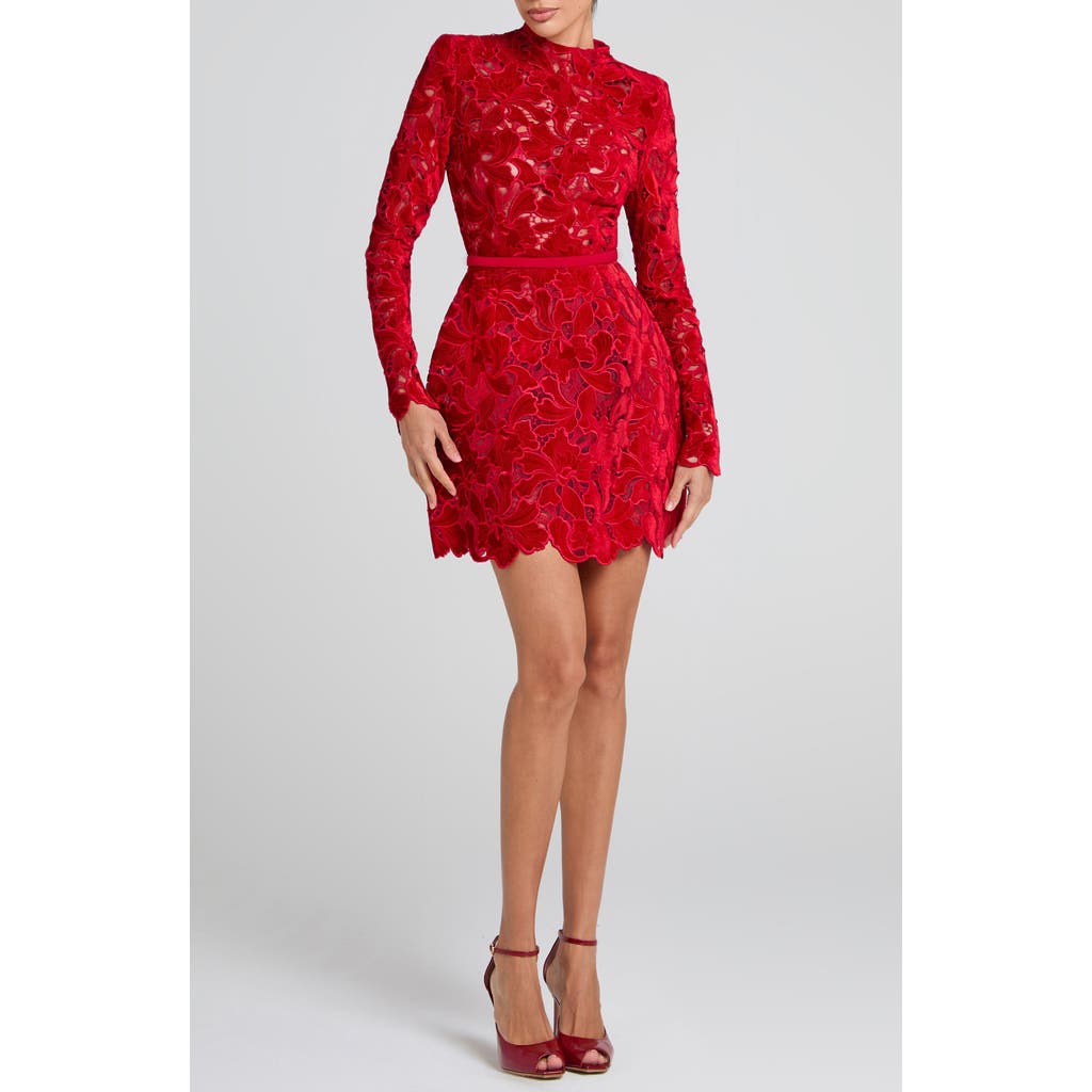 Nadine Merabi Lydia Mini Dress In Red