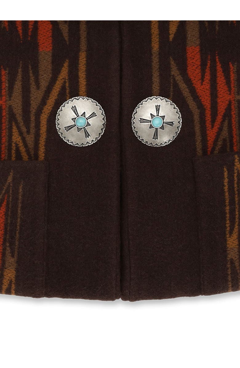 Fortela Freya Navajo Wool Blend Cardigan, Alternate, color, Brown
