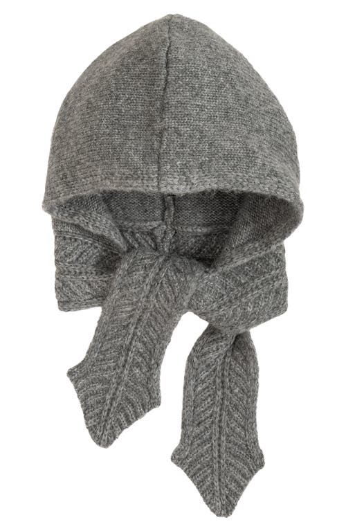 Echo Fuzzy Scarf Hood In Gray