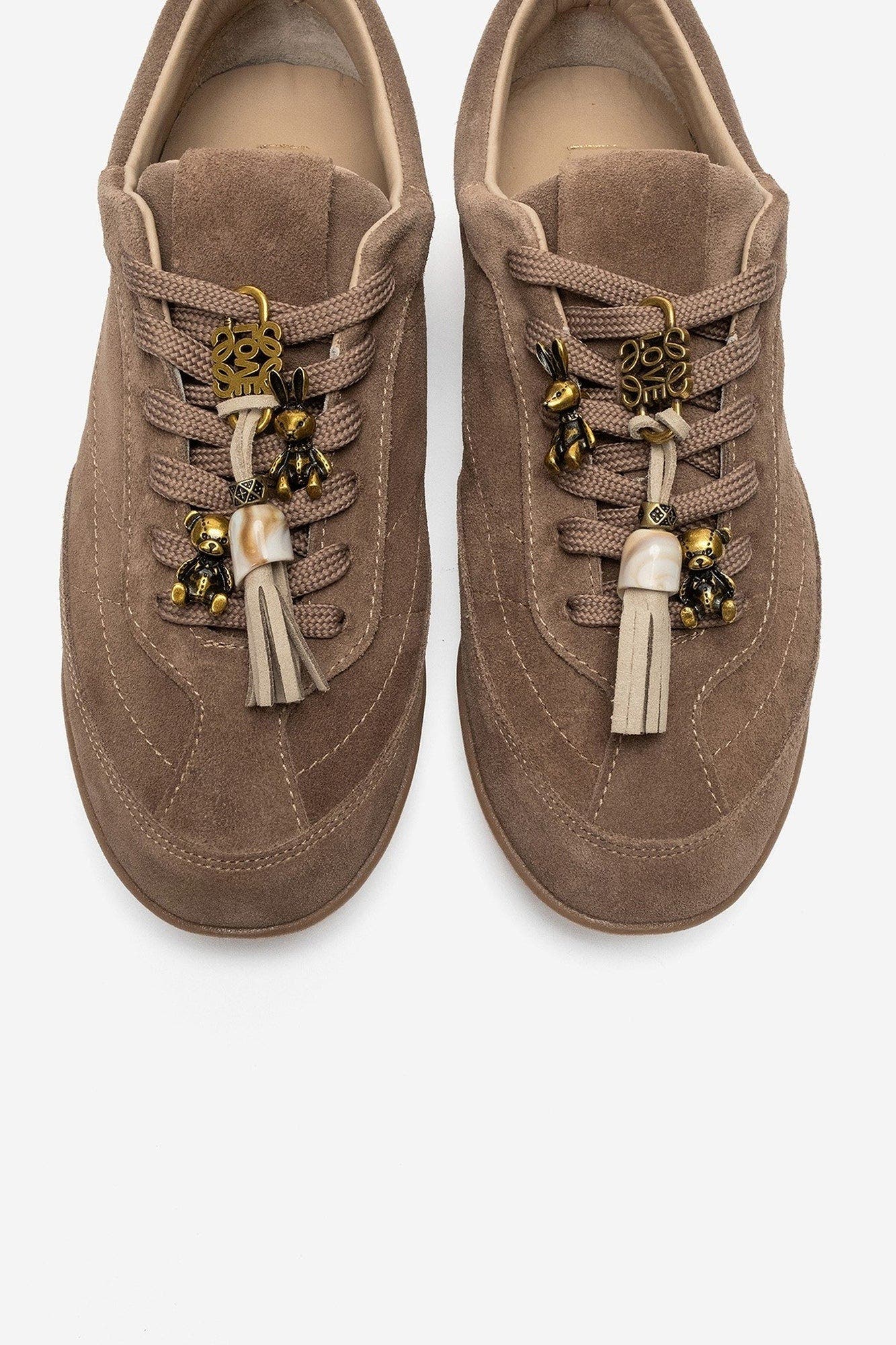 Anderson Leather Tassel Sneaker, Alternate, color, Mink Suede