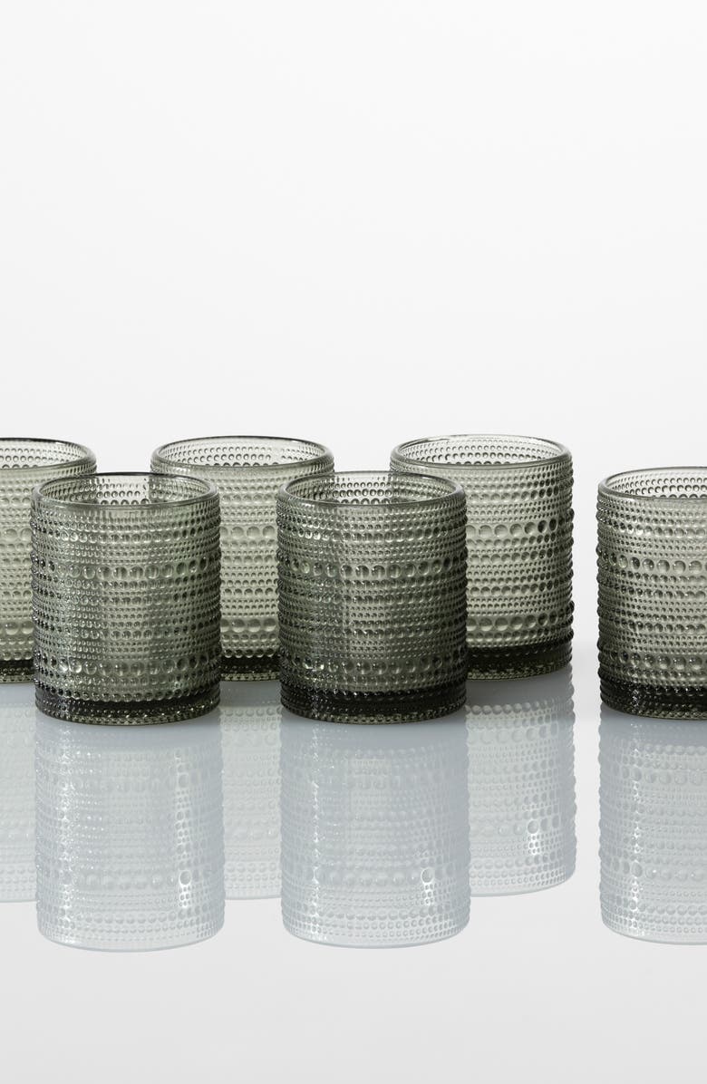 Fortessa Jupiter Set of 6 Double Old Fashioned Glasses, Alternate, color, Smoke