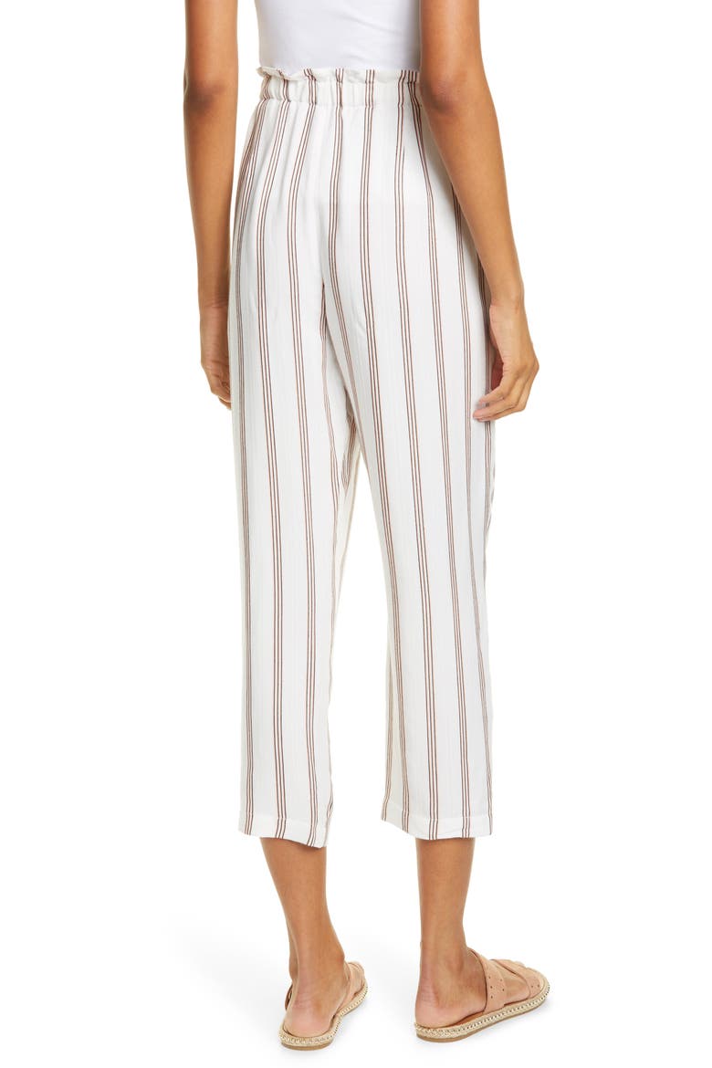 Cavell Stripe Tie Waist Pants, Alternate, color, PORCELAIN