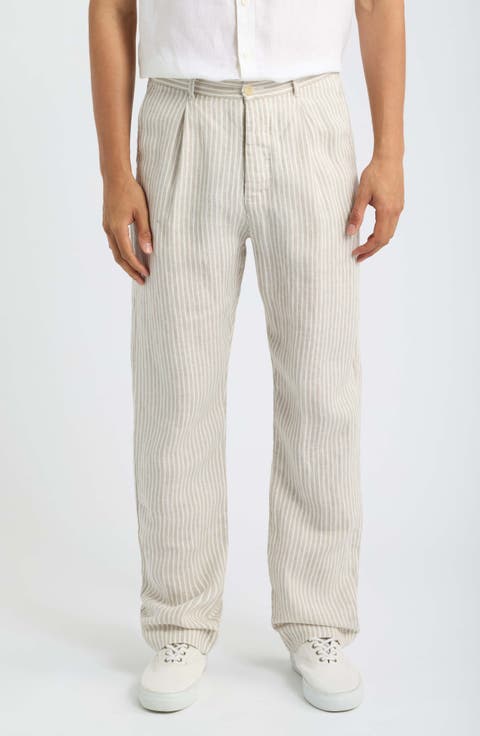 Alta Pleated Linen Trousers