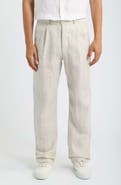 ALEX CRANE Alta Pleated Linen Trousers