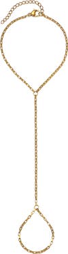 Adornia 18K Gold Plated Hand Chain Bracelet