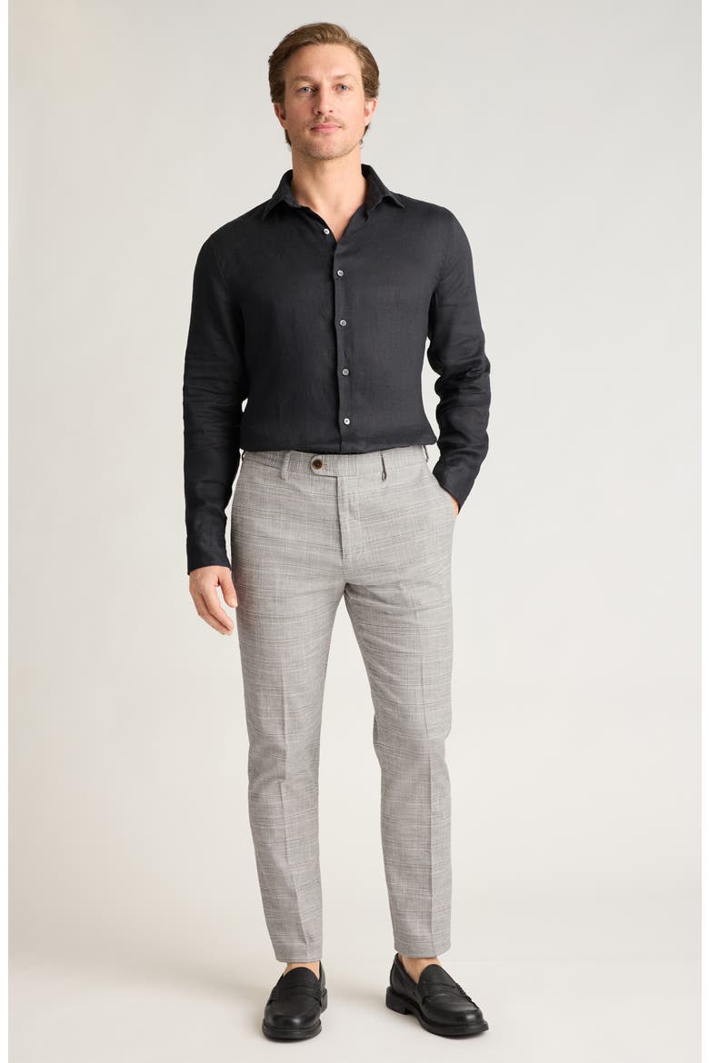 Primo Slim Fit Plaid Stretch Twill Chinos, Alternate, color, GRAY PLAID