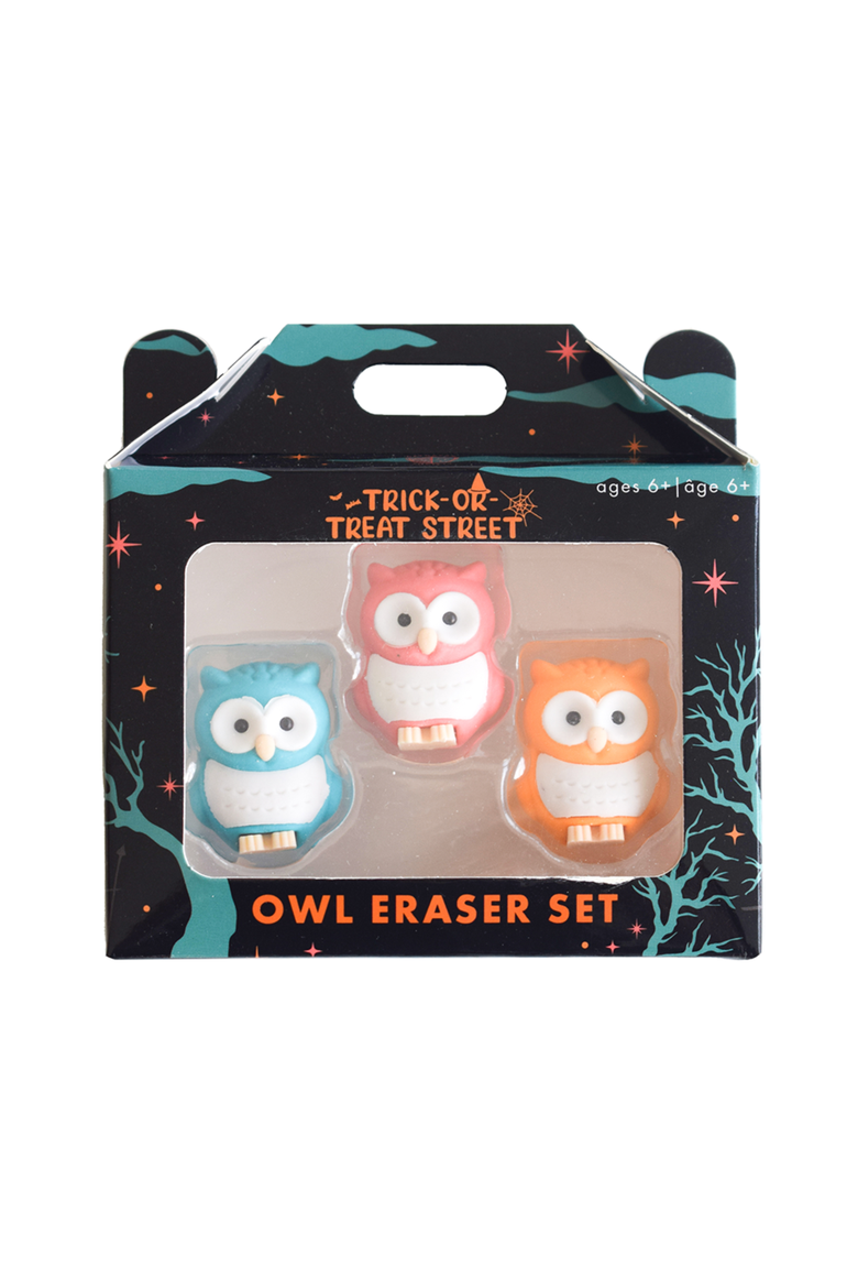 Trick or Treat Street Halloween Owl Eraser Set, Main, color, Assorted Pre-Pack