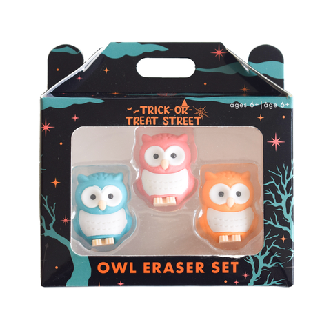 Trick or Treat Street Halloween Owl Eraser Set