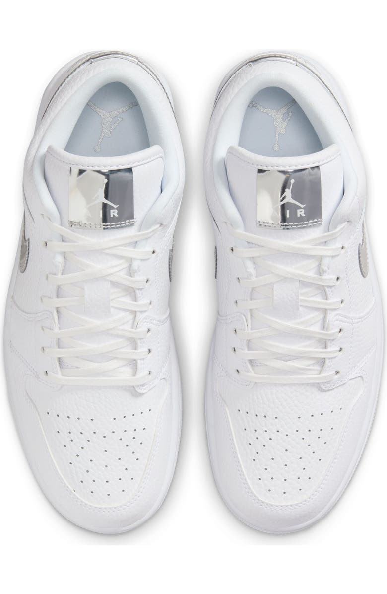 Jordan Air Jordan 1 Low SE Basketball Sneaker, Alternate, color, White/ White/ Metallic Silver