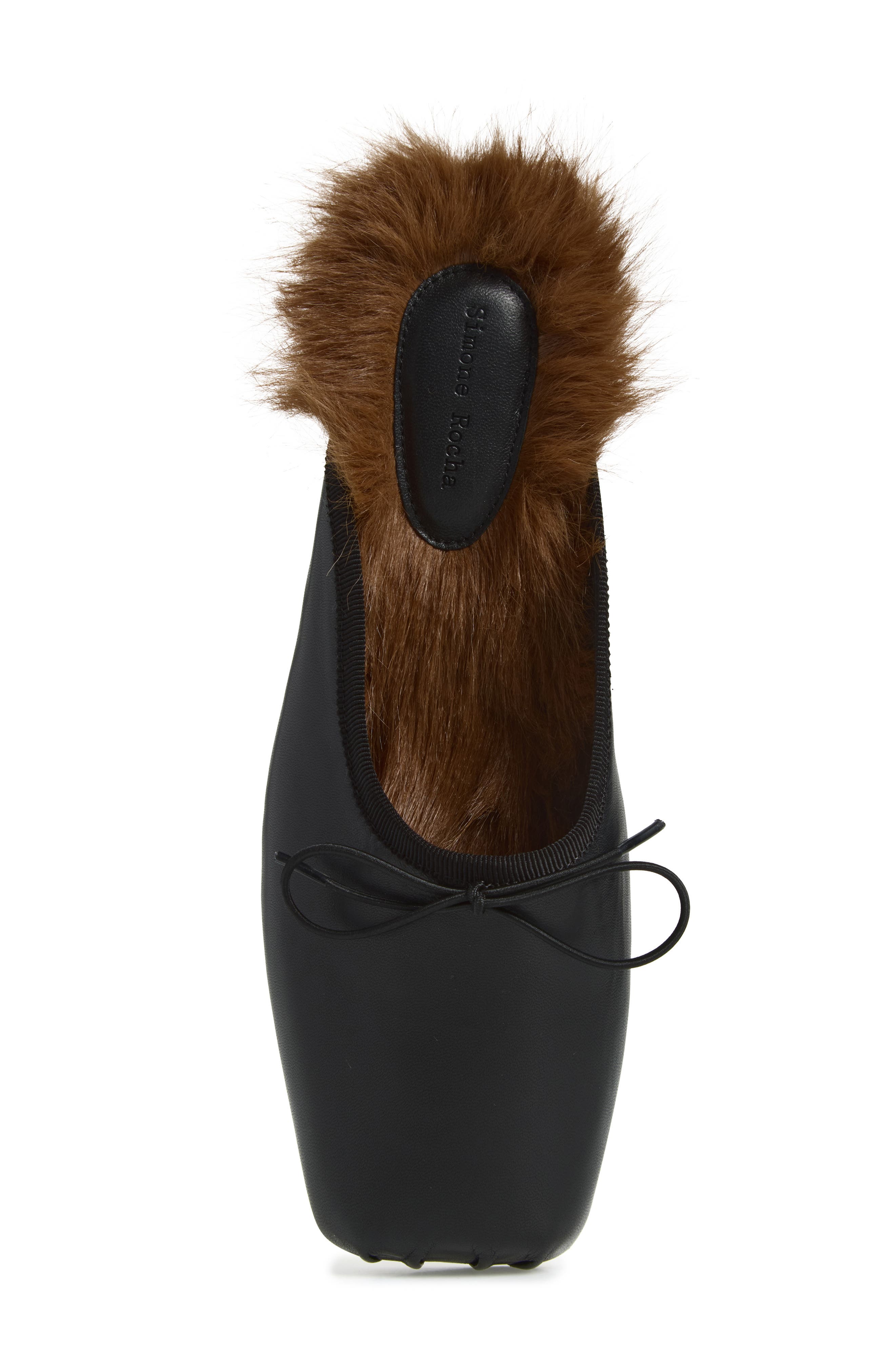 Faux Fur Lined Mule, Alternate, color, BLACK/ BROWN