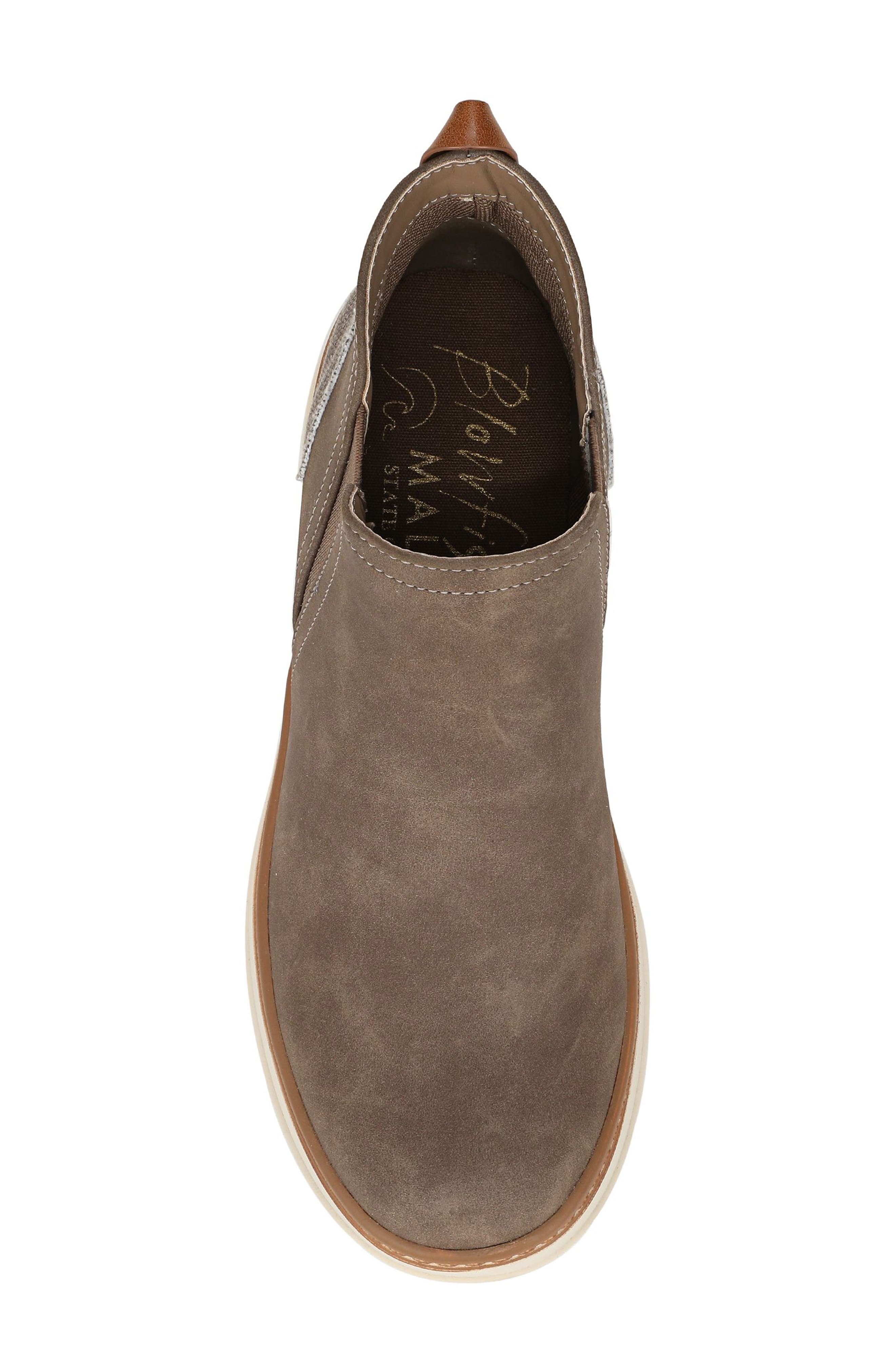 Blowfish Malibu Charming Platform Wedge Chelsea Boot, Alternate, color, Woodsmoke Brown Faux Suede