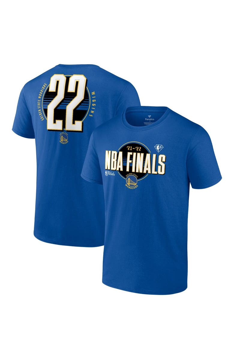 FANATICS Men's Fanatics Branded Andrew Wiggins Royal Golden State Warriors 2022 NBA Finals Name & Number T-Shirt, Main, color, 