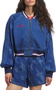 adidas Originals SST Denim Graphic Varsity Bomber Jacket