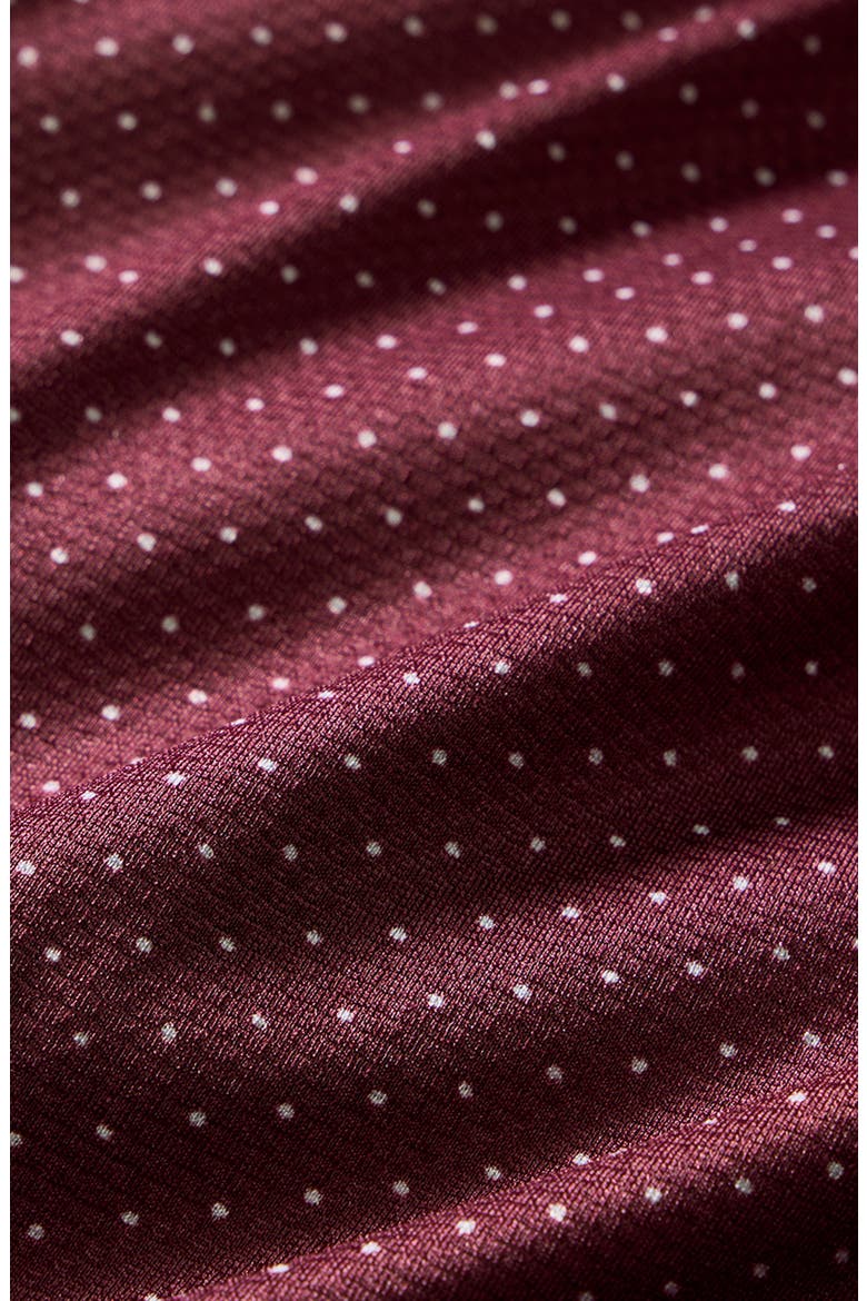 Halyard Trim Fit Dot Performance Button-Up Shirt, Alternate, color, MERLOT TONAL DOT