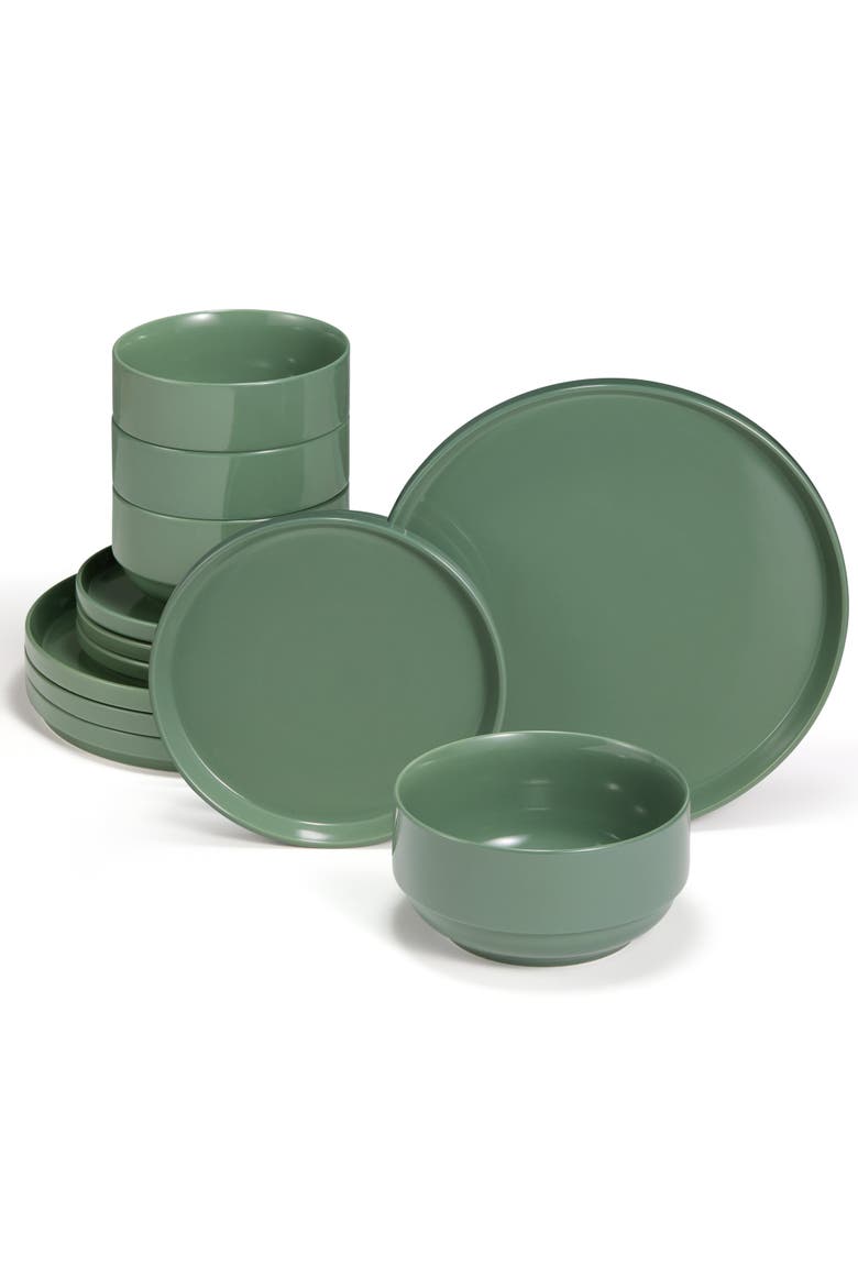 Cambridge Classics Dinnerware Set - 12 Piece, Alternate, color, White