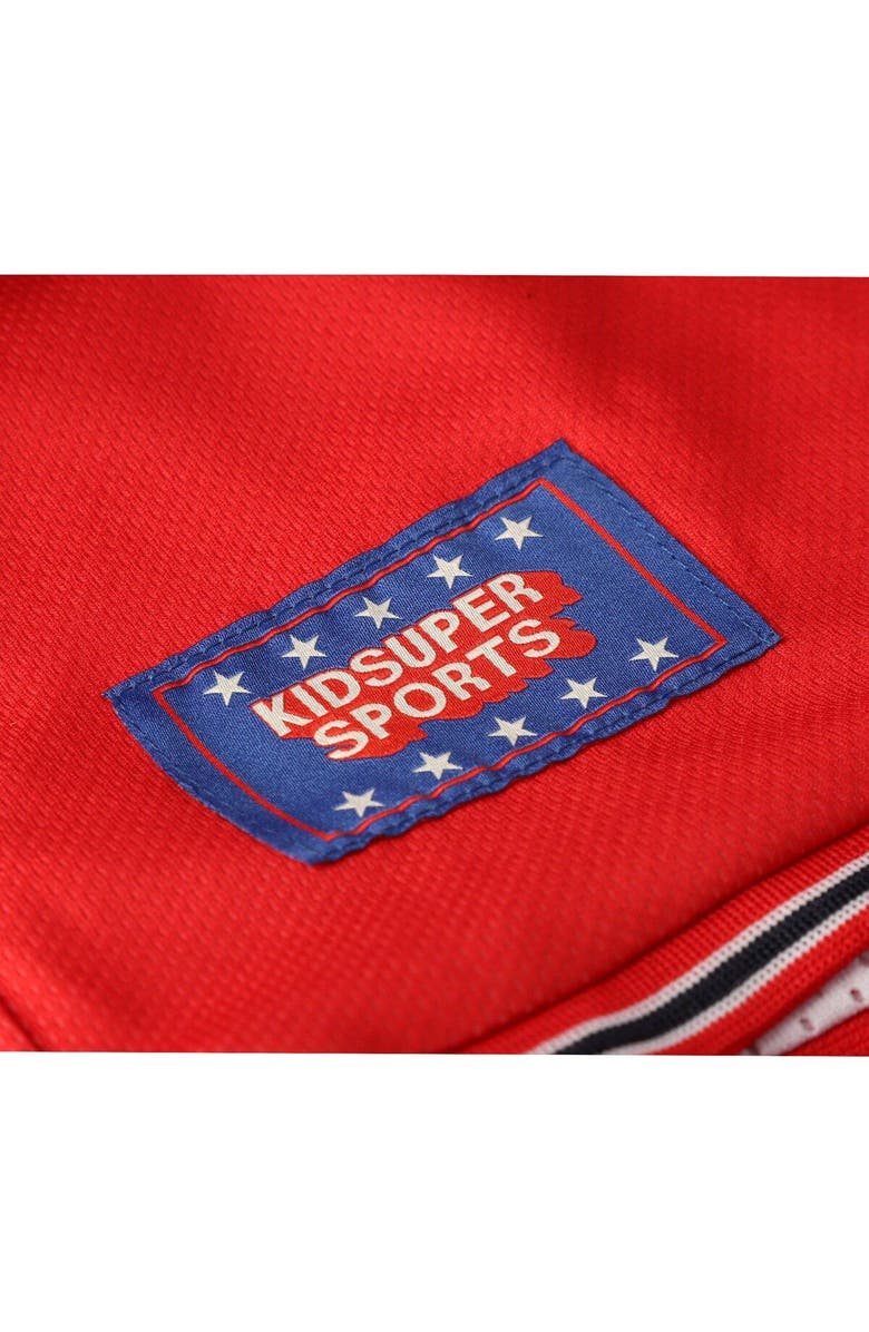 NBA X KIDSUPER Unisex NBA & KidSuper Studios by Fanatics Red Washington Wizards Hometown Shorts, Alternate, color, Red