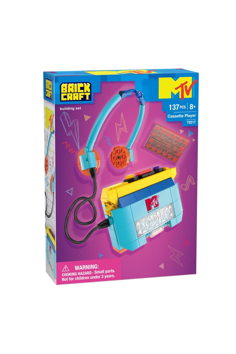 MTV Cassette Player Building Set, Alternate, color, Black