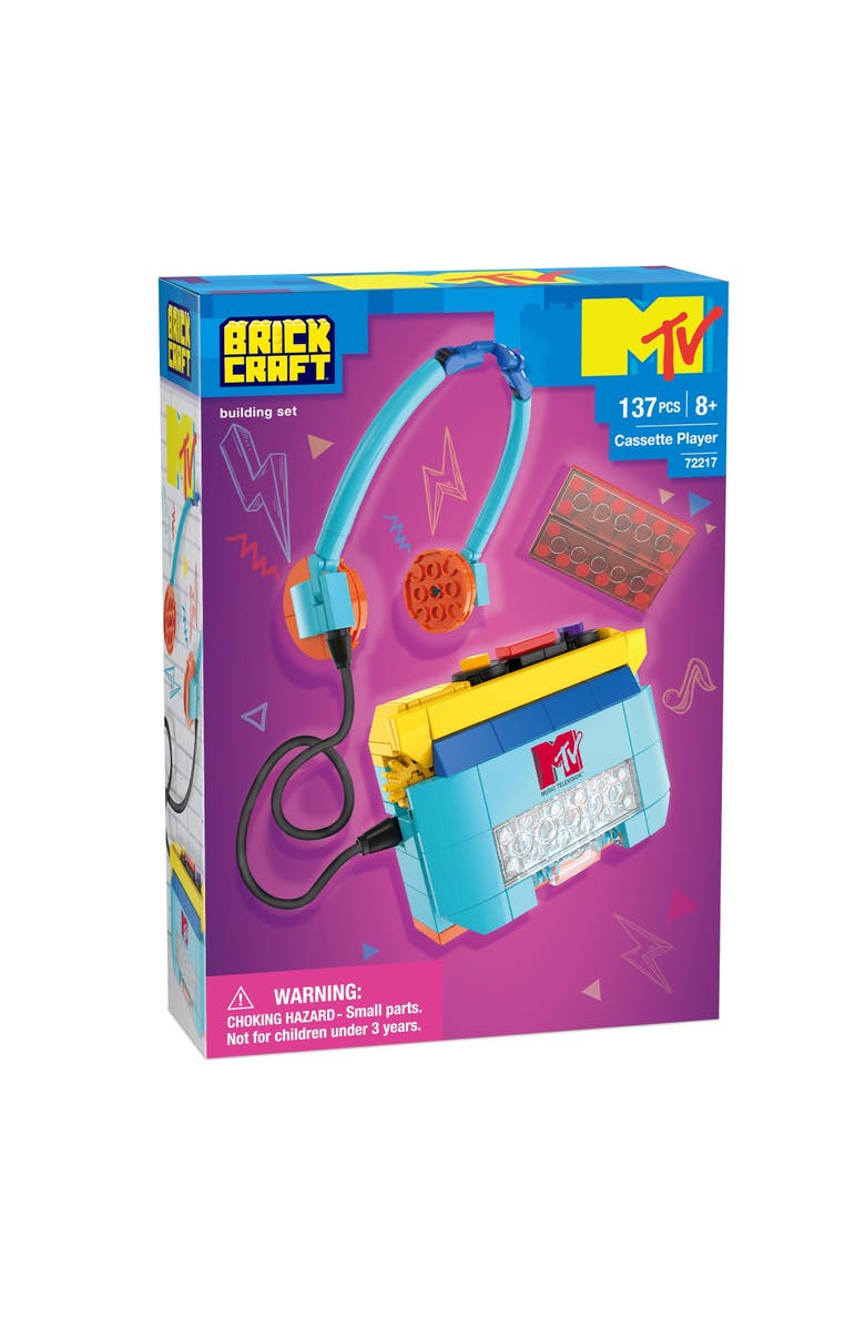 Brickcraft MTV Cassette Player Building Set, Alternate, color, Black