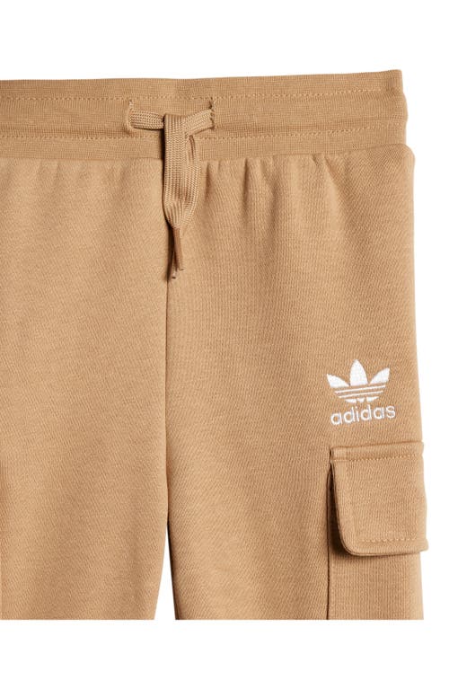 Adidas Originals Adidas Trefoil Essentials Hoodie & Joggers Set In Nude