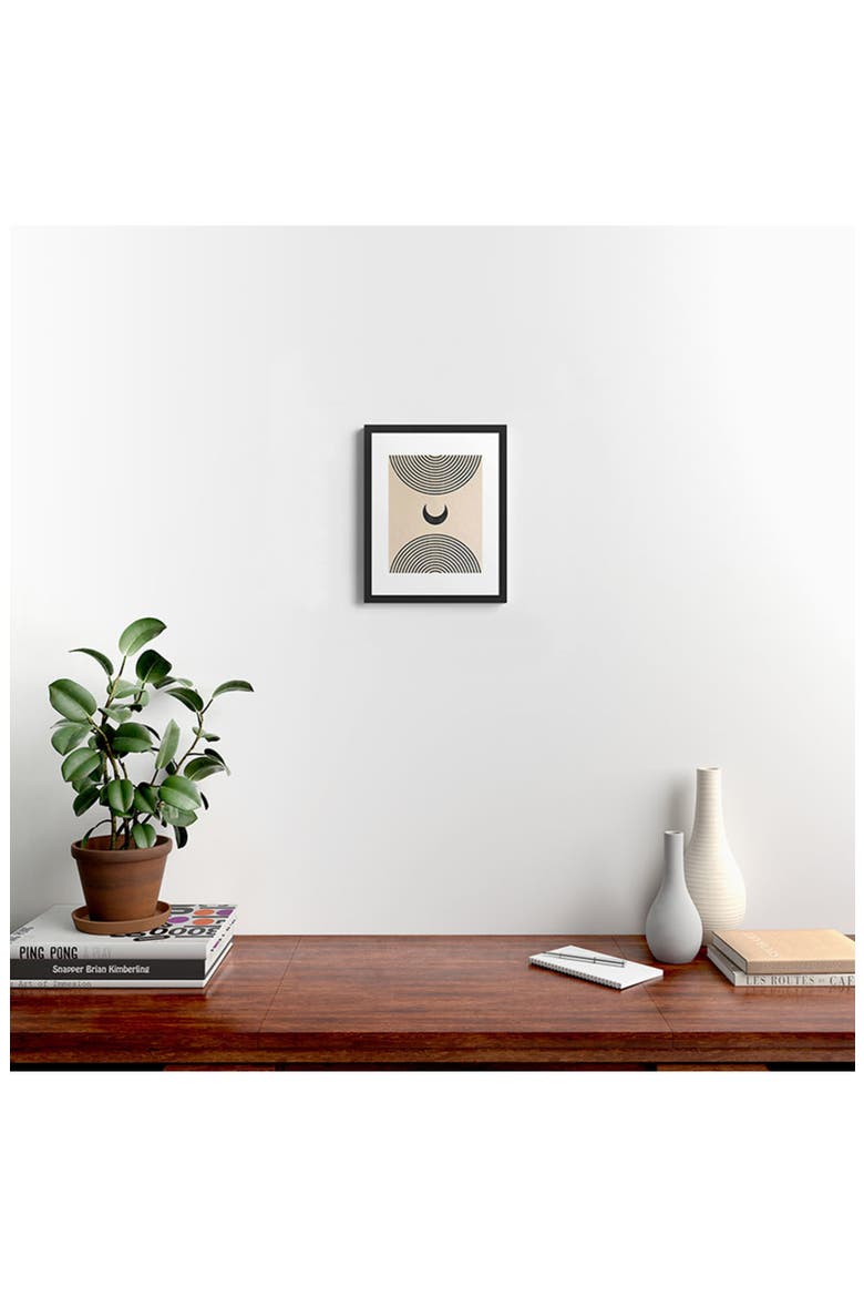 'Moon On Mountain' by Emanuela Carratoni Framed Wall Art, Alternate, color, BLACK-WHITE