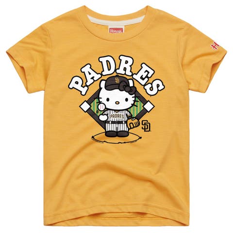 Youth Homage  Gold San Diego Padres Hello Kitty x MLB Tri-Blend T-Shirt