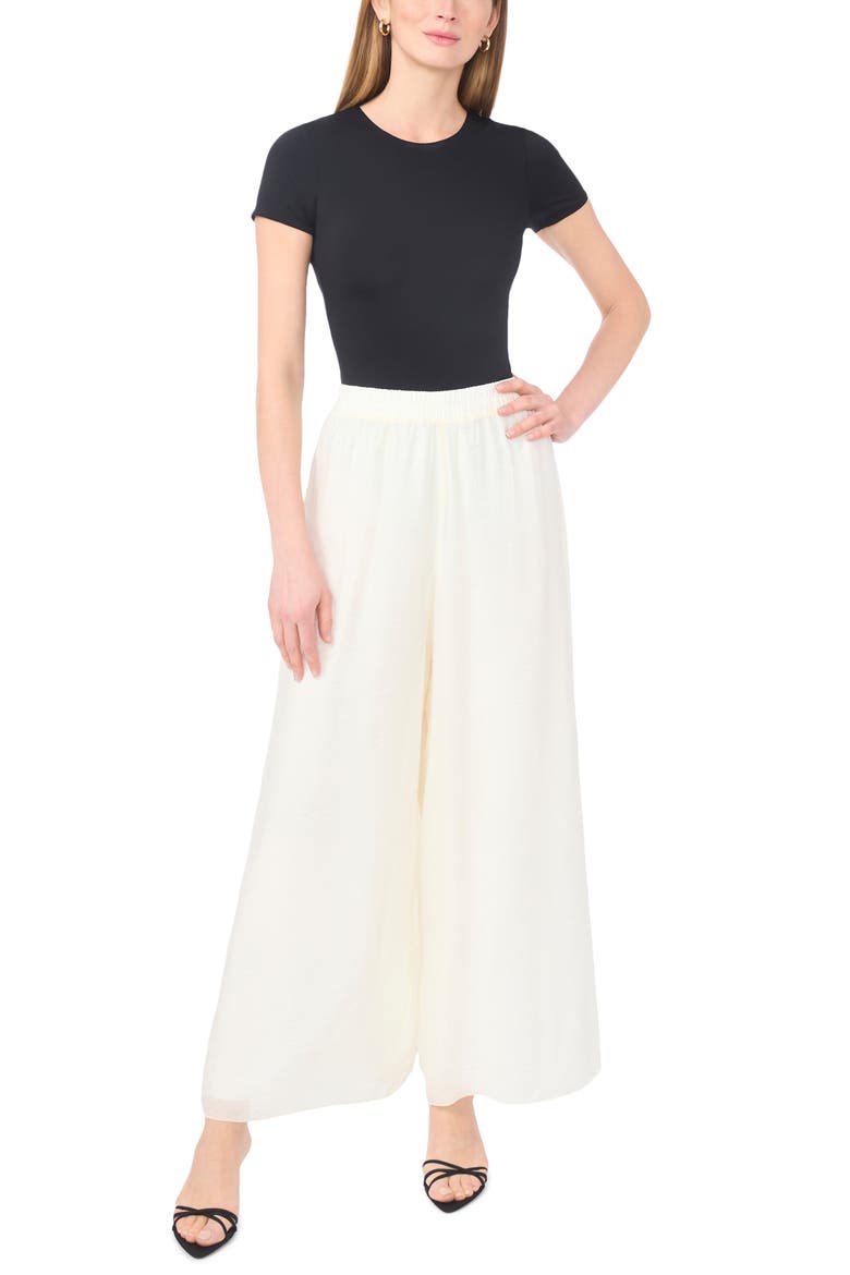 Semisheer Wide Leg Pants, Alternate, color, NEW IVORY