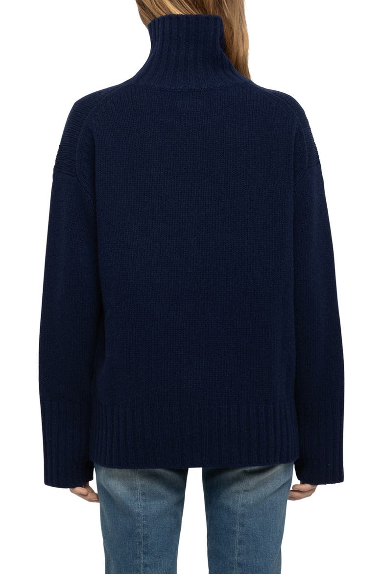 Solma Mick Turtleneck Wool Sweater, Alternate, color, MARINE