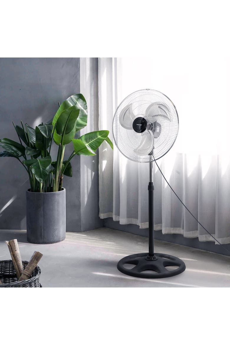 18 Inch Chrome Hi-Speed Industrial Standing Fan, Alternate, color, Black