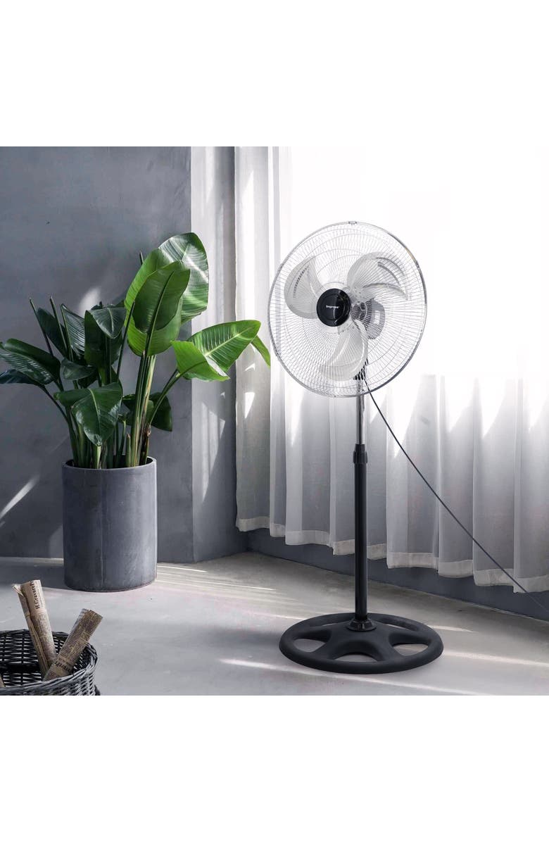 Impress 18 Inch 2-in-1 Chrome Hi-Speed Industrial Fan, Alternate, color, Black