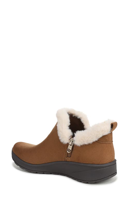 Lifestride Greatness Faux Fur Trim Bootie In Brown