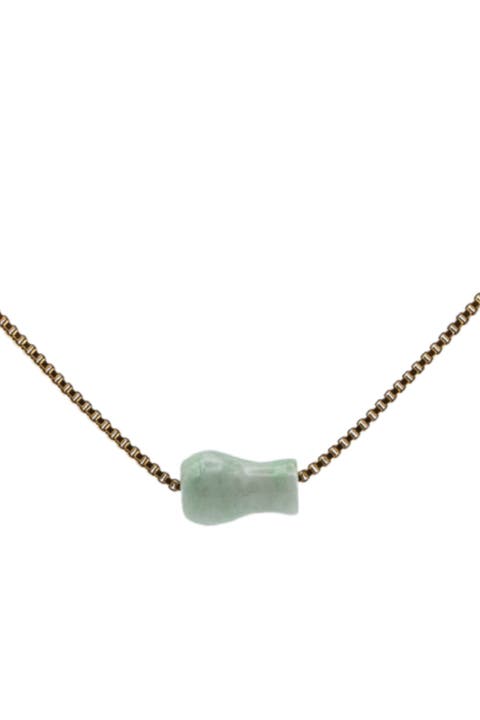 Mini bottle Jade pendant necklace