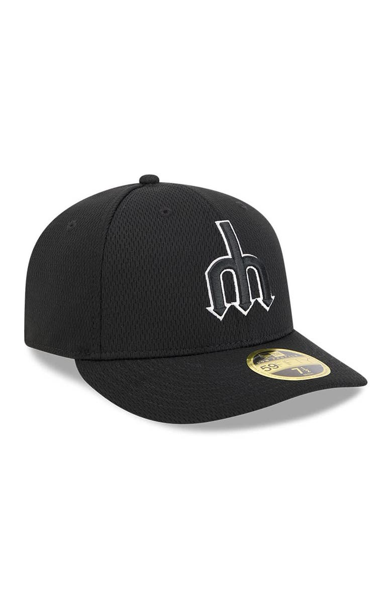 New Era Men's New Era Black Seattle Mariners 2025 MLB Clubhouse Low Profile 59FIFTY Fitted Hat, Alternate, color,