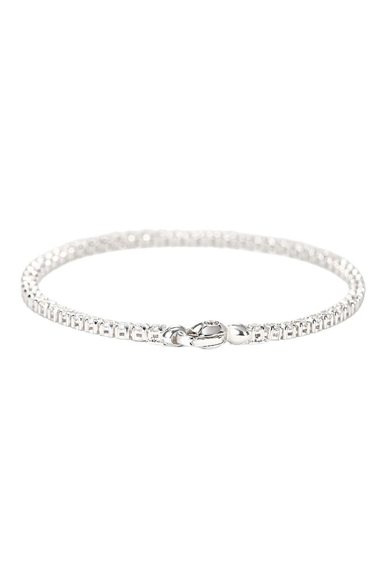 Primavera Made in Italy Cubic Zirconia Tennis Bracelet, Alternate, color, SILVER