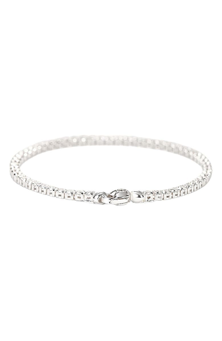 AMERICAN EXCHANGE Primavera Made in Italy Cubic Zirconia Tennis Bracelet, Alternate, color, Silver