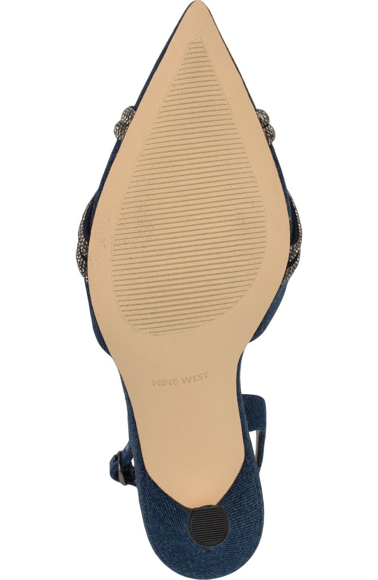 Nine West Deby Pointed Toe Slingback Pump, Alternate, color, Dark Blue 400